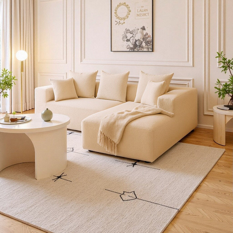 Ensemble de canapés modulaires Boneless, Tissu beige