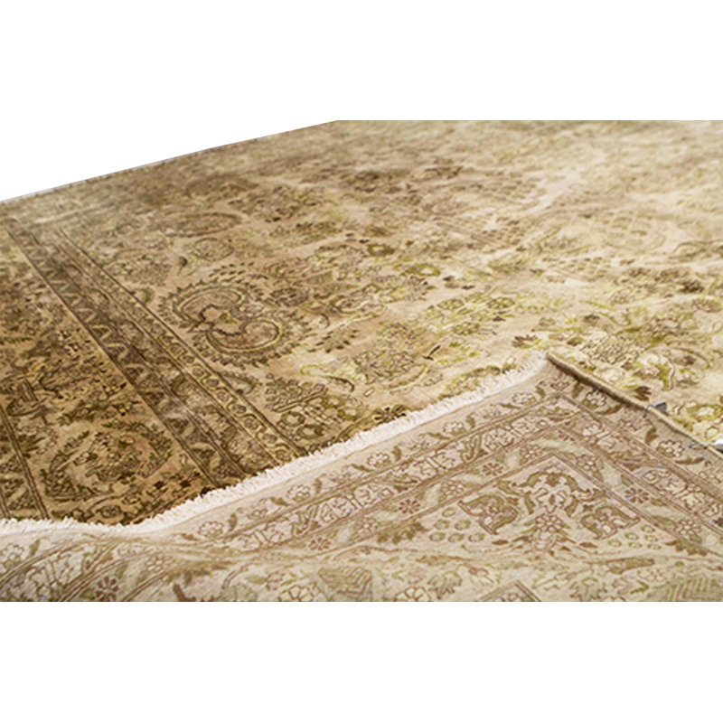 Tapis beige et beige noué à la main de haute qualité