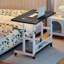 Adjustable Height and Modular Iron Computer Desk-741500039