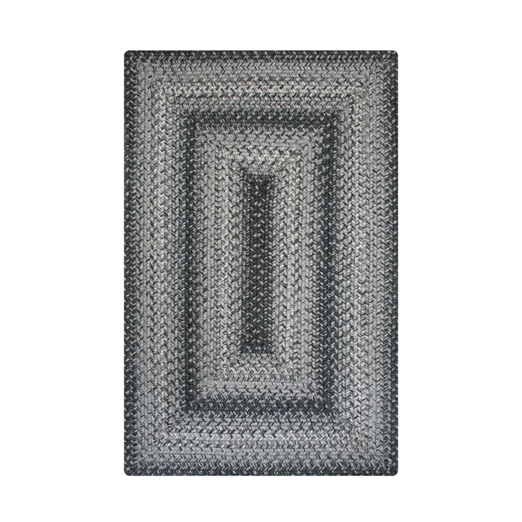 Cynita Braided Jute Non-Shedding Premium Charcoal/Gray Rug