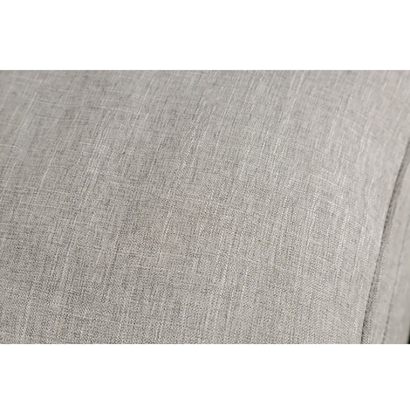 Canapé Dallyn, Chêne, Mélange de lin de coton gris clair