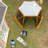 Pop Up Gazebo Tent For Backyard, 11.5 X 9.8 Ft, Instant Screened Tent Screen House Canopy With Netting, Orange