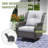 Stylish Outdoor Woven Rattan Swivel Chair And Side Table Set-110093348