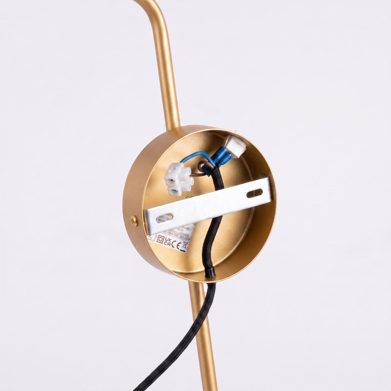Nox Steel Flush Mounted Sconce, Wall lamp NOX 1 golden with a switch, Gold, 1 Light