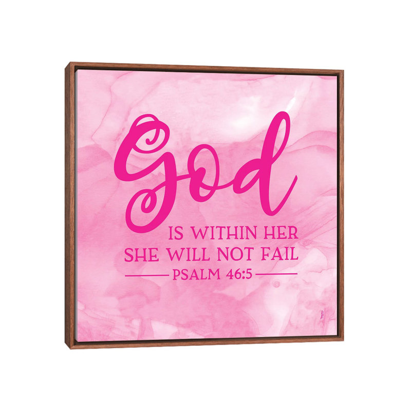 «Girl Inspired - God intérieur» par Tara Reed, reproduction d'art textuel, H 37 po x l 37 po x P 1,5 po, Pas de tapis