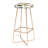Upholstered Counter Stool with Metal Frame