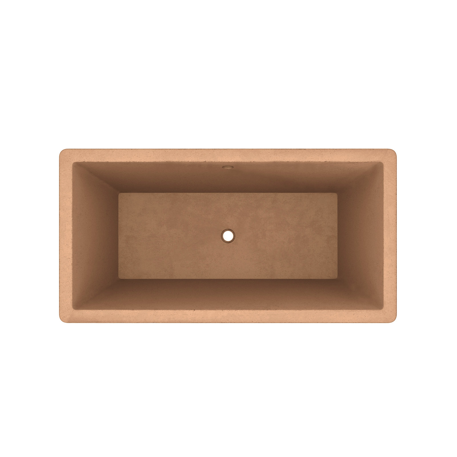 Mendocino NativeStone 66" Concrete Bathtub, Terracotta