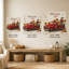 «Hello Fall», camion rouge sur toile tendue-853025982