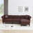 108.7" Wide Sectional Sofa With Ottoman-1410497883