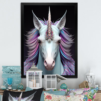 «Beautiful Portrait Of A Unicorn II», reproduction sur toile