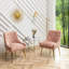 Chaise d'appoint en velours beige Baudel-1563904540