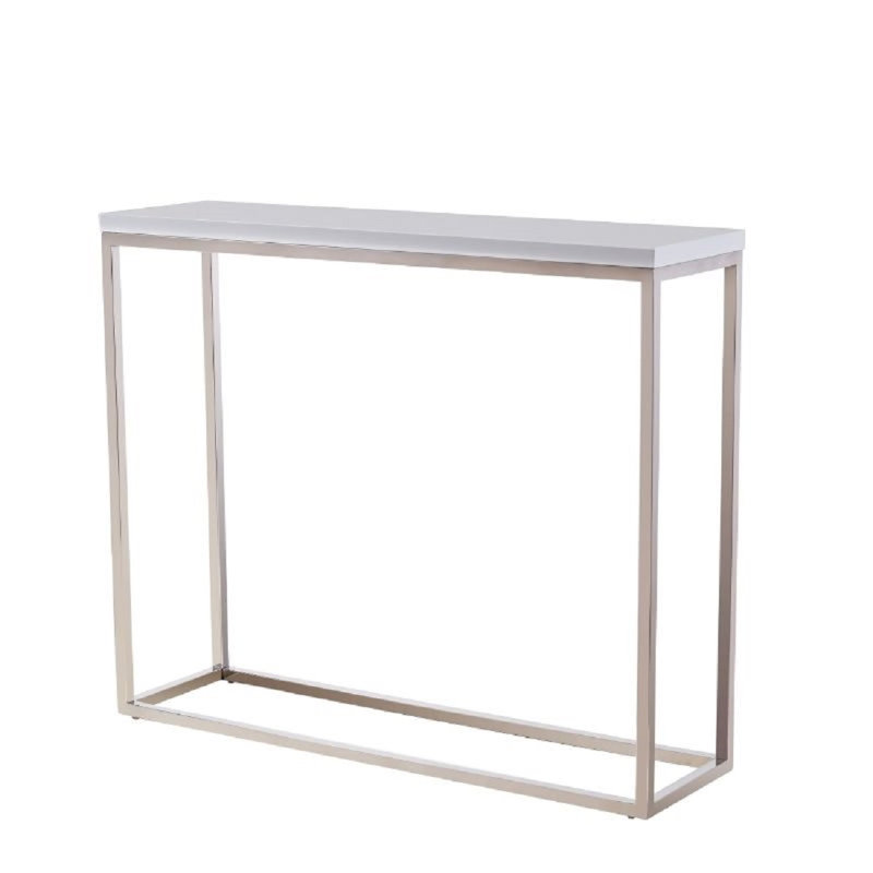 Adilson Narrow Console Table, Black, White