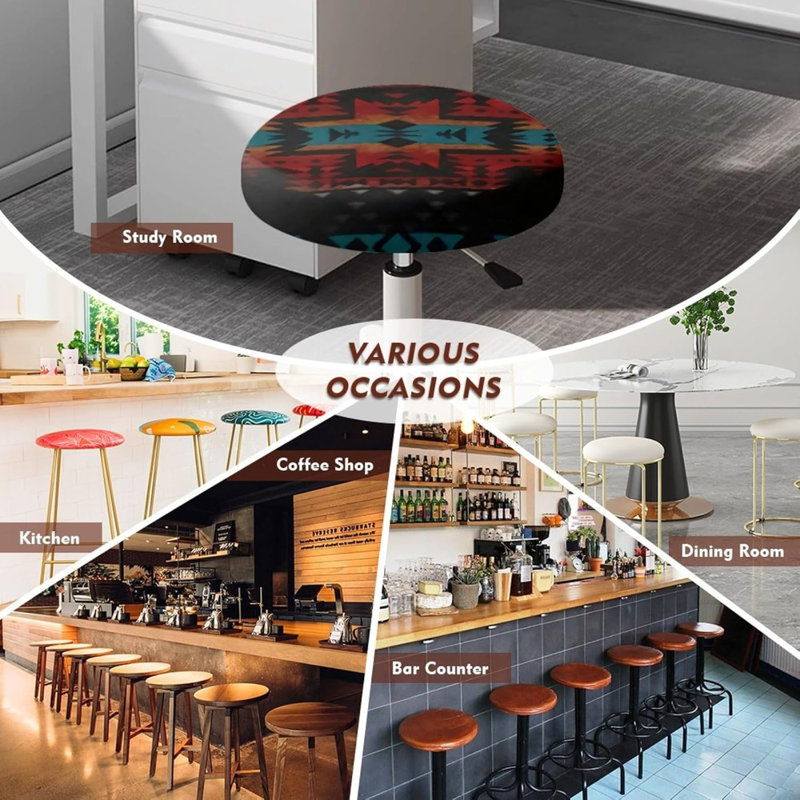 Couvre-tabouret de bar rétro extensible 