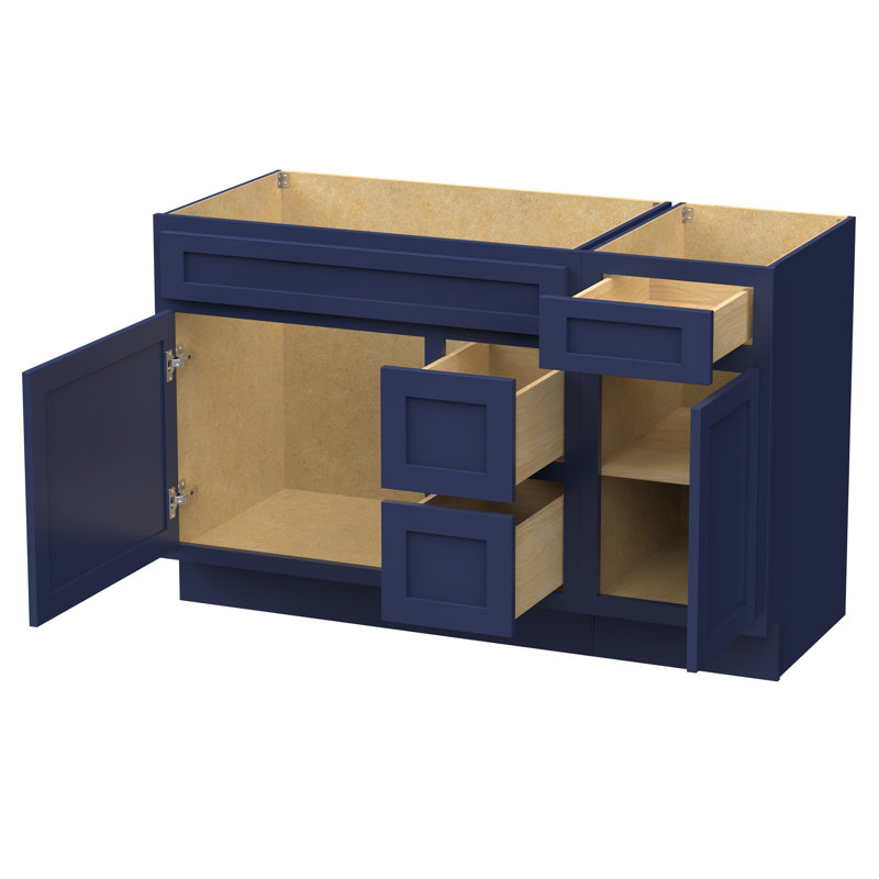 Base de meuble-lavabo simple 51 po seulement, Bleu