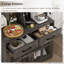 Armoire de rangement autoportante moderne 70,8 po avec porte-bouteilles, 4 portes, 2 tiroirs pour la cuisine, la chambre à coucher ou le couloir-106535769