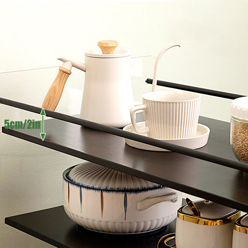 Table d'appoint d'appoint avec base en bambou, Noir