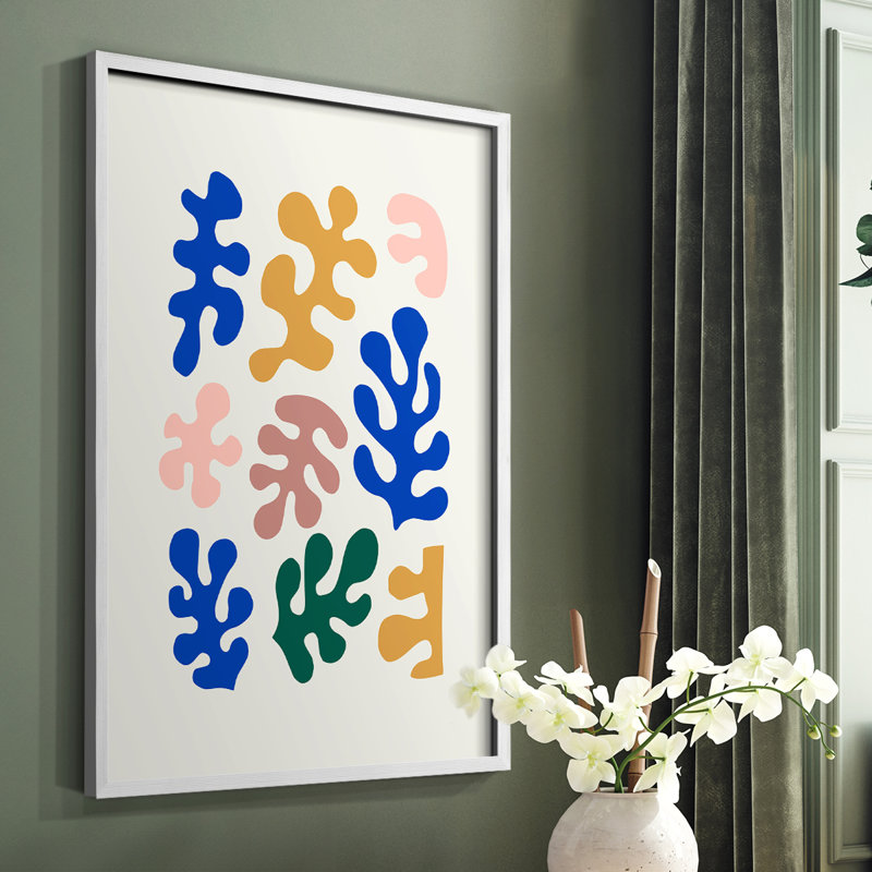 Matisse CDLXV, reproduction encadrée - bois massif, Cadre simple blanc, H 14 po x l 11 po