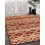 Tapis abstrait rose / blanc-1334448299
