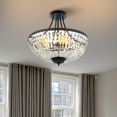 Follett 5-Light Dimmable Crystal Empire Chandelier