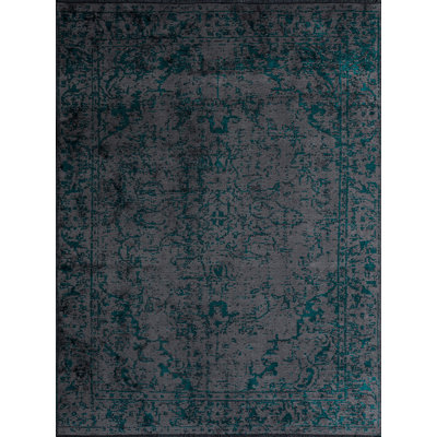 Rapture Teal/Gray Oriental Luxury Area Rug