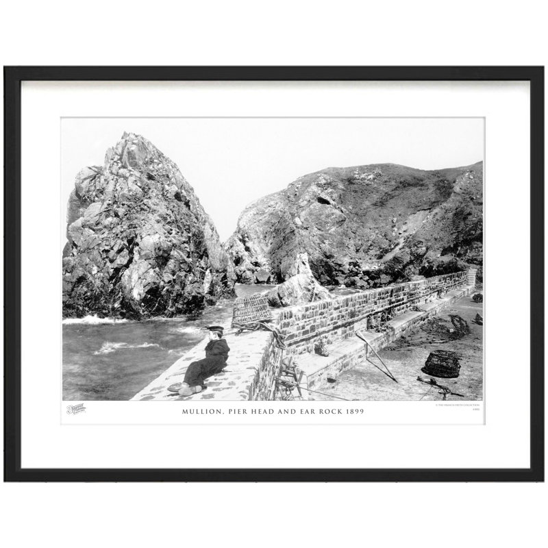 Mullion, Pier Head And Ear Rock 1899 - Single Picture Frame Print, 45cm H x 60cm W x 2.3cm D