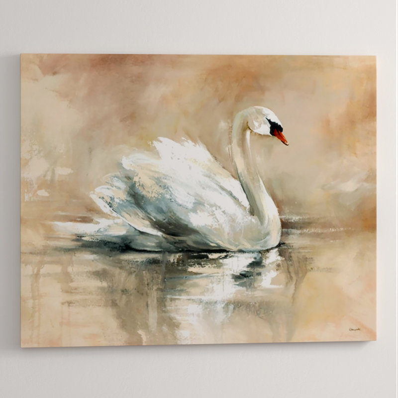 Swan Lake Print by Chelsea Art Studio, Knife Gel, 40" H x 49" W x 1.5" D