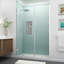 Porte de douche à charnière sans cadre H 75 po x l 72,25 po x H 72 po Belmore GS-38027698-30103513