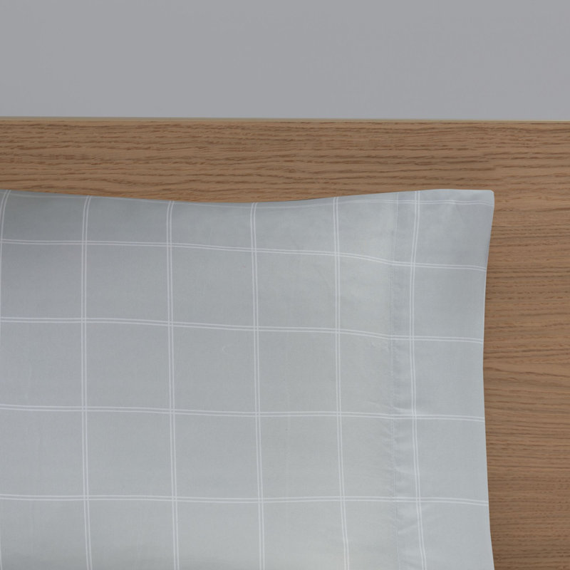 Twin Blue Striped Polyfill Comforter and Sheet Set