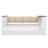 Full Size Wood Farmhouse Daybed With Storage Shelves, Day Bed Frame With Upholstered Backrest, USB And Trundle For Kids Teens-1271629293