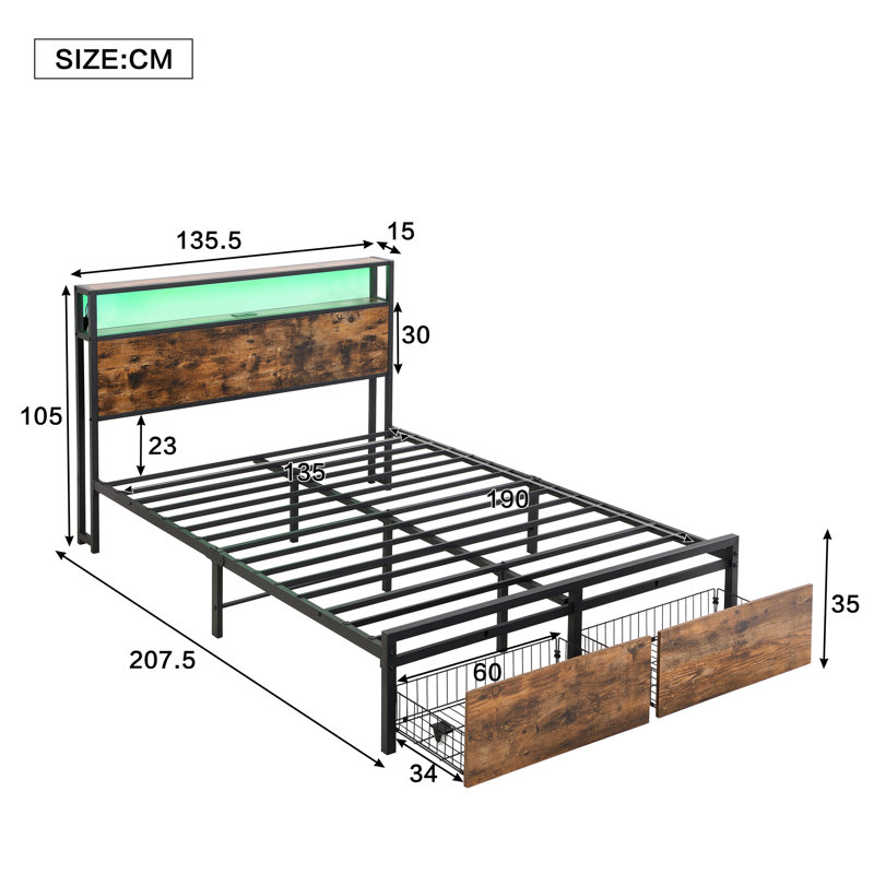 Daycia Storage Bed