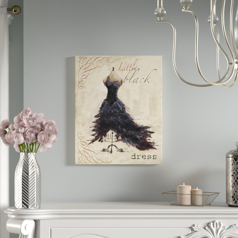 «Little Black Dress» par Tre Sorelle Studios, reproduction d'art graphique sur toile tendue, H 15 po x l 12 po