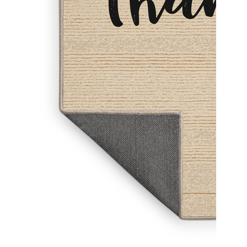 Soft Plush Fifield Thanksgiving Modern & Contemporary Abstract Area Rug in Beige – Beige Binding, 2x3