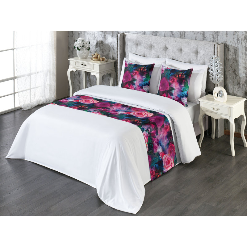 Ensemble de chemin de lit Ambesonne Blooming Roses Wild Spring