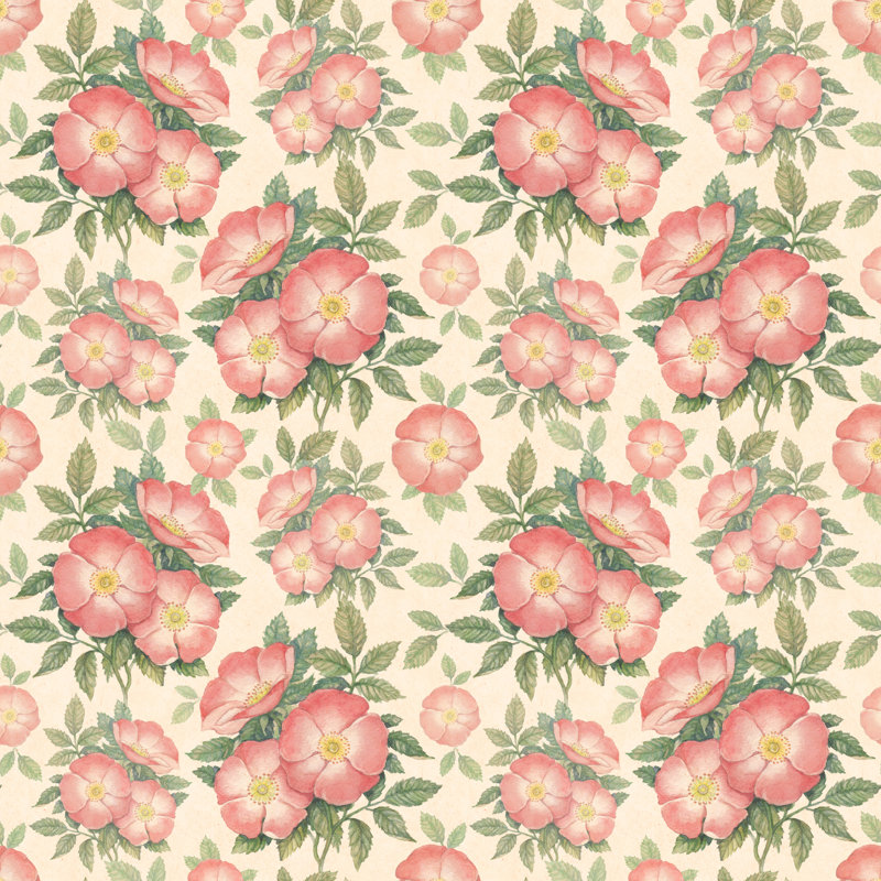 Bescott Rose Watercolour by Sashsmir - Wrapped Canvas Painting, 122cm H x 122cm W x 3.8cm D