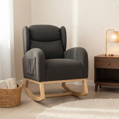 Chaise berçante à oreilles rembourrée Classic