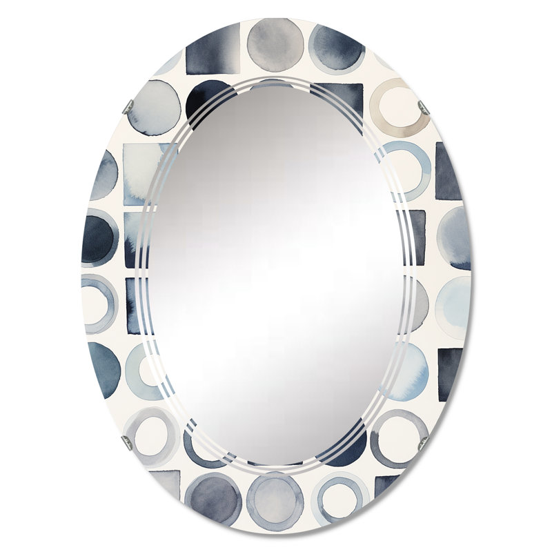 Liliosa - Miroir mural moderne ovale, 36 po x 24 po