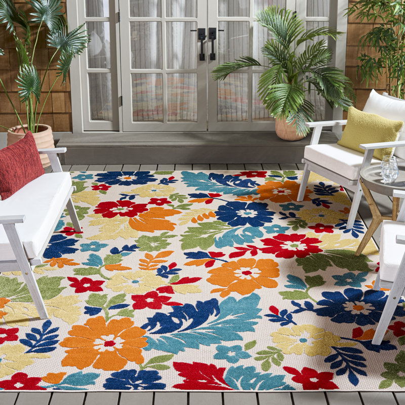 Tapis floral Longshore Performance, Rectangle 8 pi x 10 pi