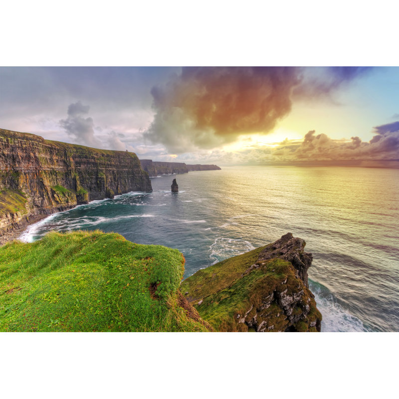 Cliffs Of Moher At Sunset - Wrapped Canvas Print, 30cm H x 46cm W