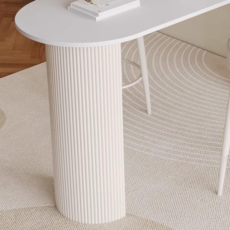 Table de bar simple de qualité supérieure, Blanc, H 41,3 po x L 55,1 po x l 15,7 po, Blanc