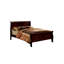 Grand lit en bois de cerisier massif, style transitionnel pour la chambre à coucher, pieds de support et cadre de lit anglais, pièce de chambre à coucher avec base requise