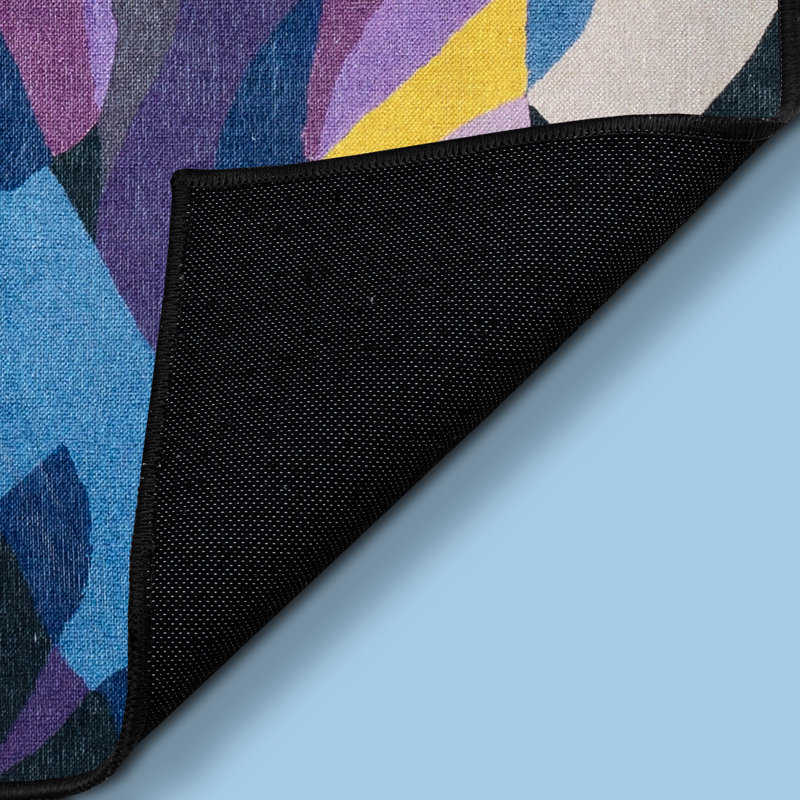  x Misha Tyutyunik The Sunday Jungle Collection Nocturne Abstract Multi Area Rug, Rectangle 2' x 3'