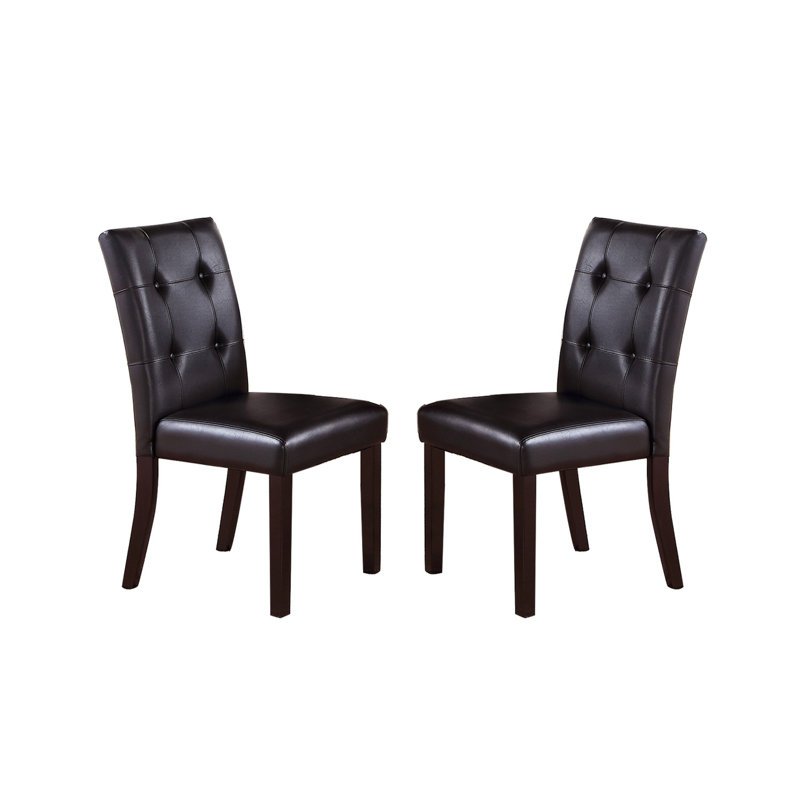 Leroux Upholstered Dining Chairs With Button Tufted