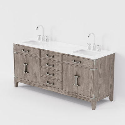 Laurel 72 in W x 22 in D Double Bath Vanity Faucet Set