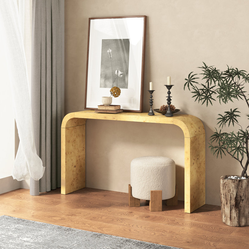 Console rectangulaire l 51,97 po Kialah, Bois beige