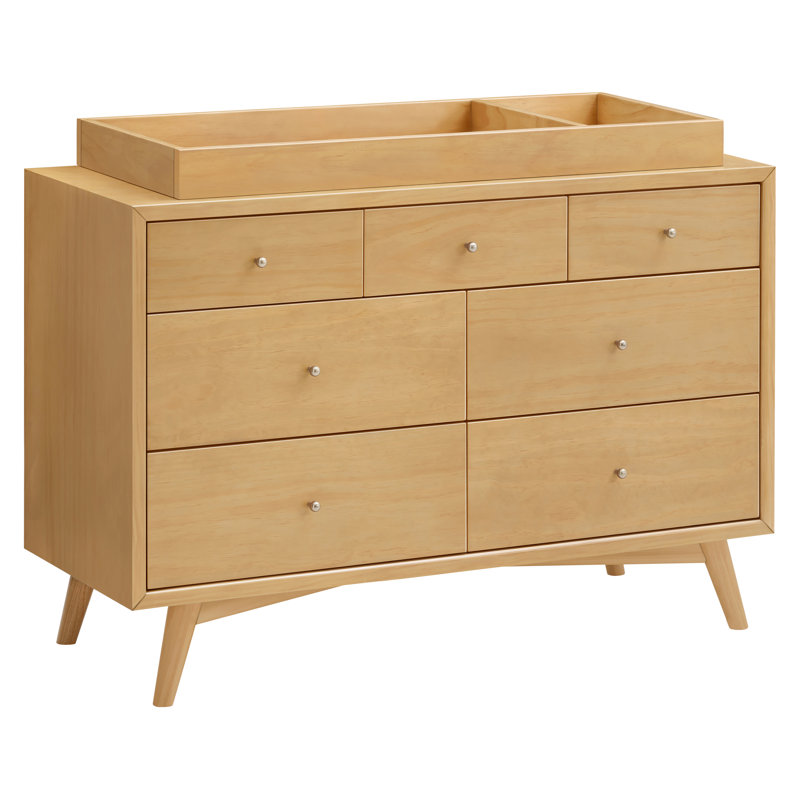 Palma 7-Drawer Assembled Double Dresser, Honey