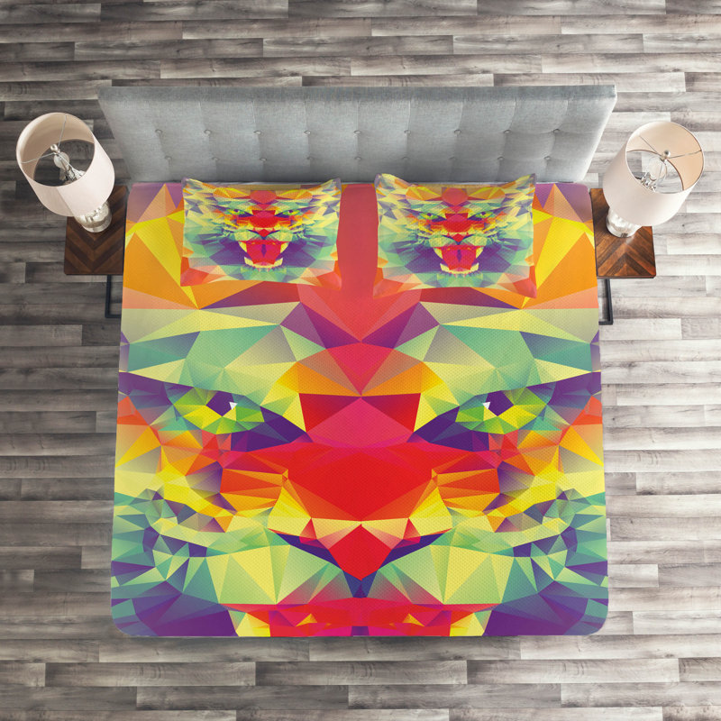 Eclectic Polyester Abstract Coverlet