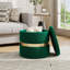 40cm Wide Velvet Cylinder Standard Ottoman with Storage-54538929