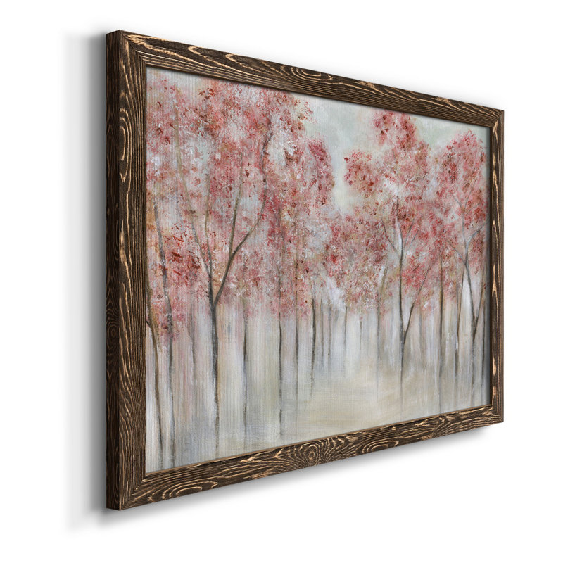 «Blush Spring», peinture sur toile encadrée, H 31,5 po x l 23,5 po x P 1,5 po, Noyer