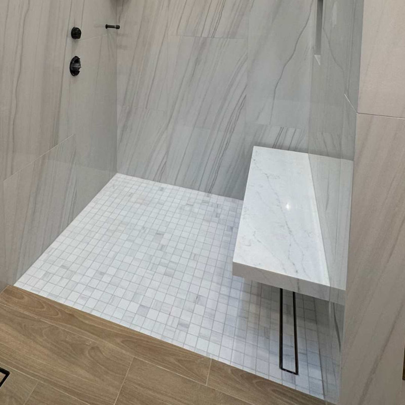 Soho 12" x 12" Porcelain Marble Look Mosaic Wall & Floor Tile, Blanco