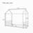 Montessori Style Metal Floor Bed Frame, House Shaped Bed with Guardrails, No Slats-74143708-74143706
